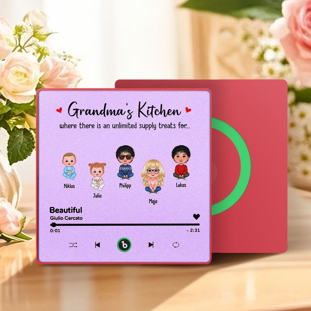 Custom Music Fridge Magnet Mother's Day Music Wall Photo Sticker That Plays Music Without Cell Phone Multiple Styles - MyFaceUnderwearAU