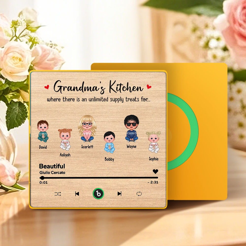 Custom Music Fridge Magnet Mother's Day Music Wall Photo Sticker That Plays Music Without Cell Phone Multiple Styles - MyFaceUnderwearAU