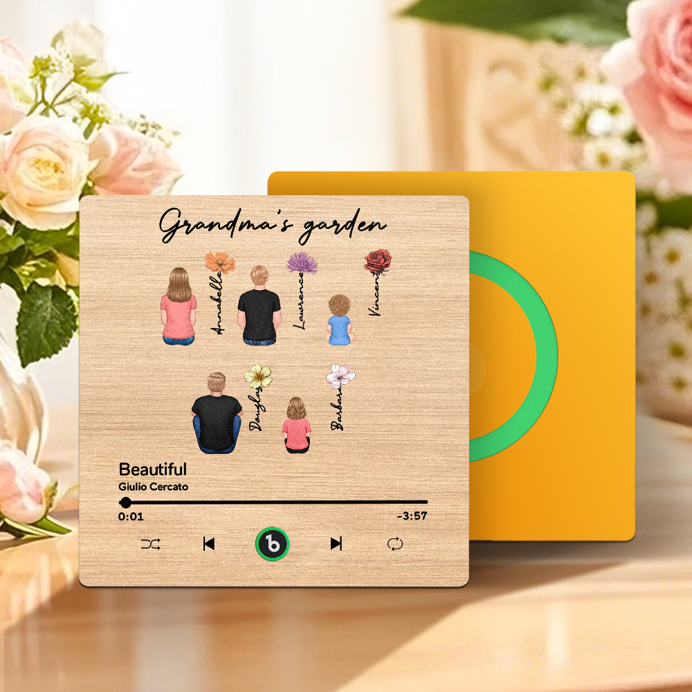 Mother's Day Custom Music Fridge MagnetMusic Wall Photo Sticker That Plays Music Without Cell Phone Multiple Styles - MyFaceUnderwearAU
