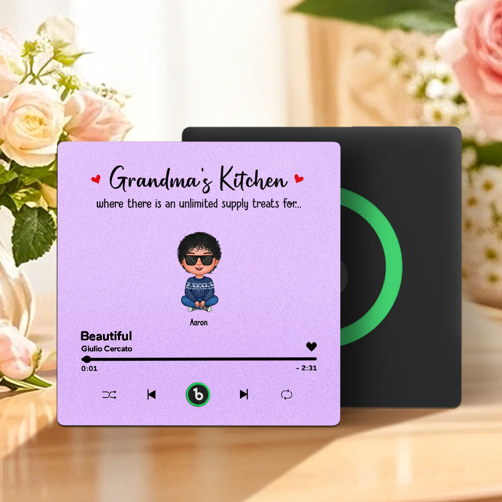 Custom Music Fridge Magnet Mother's Day Music Wall Photo Sticker That Plays Music Without Cell Phone Multiple Styles - MyFaceUnderwearAU