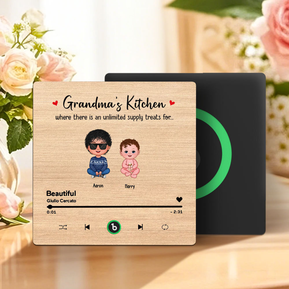 Custom Music Fridge Magnet Mother's Day Music Wall Photo Sticker That Plays Music Without Cell Phone Multiple Styles - MyFaceUnderwearAU