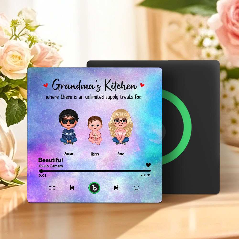 Custom Music Fridge Magnet Mother's Day Music Wall Photo Sticker That Plays Music Without Cell Phone Multiple Styles - MyFaceUnderwearAU