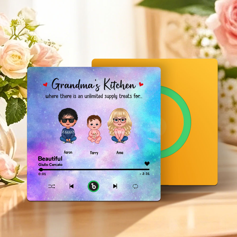 Custom Music Fridge Magnet Mother's Day Music Wall Photo Sticker That Plays Music Without Cell Phone Multiple Styles - MyFaceUnderwearAU