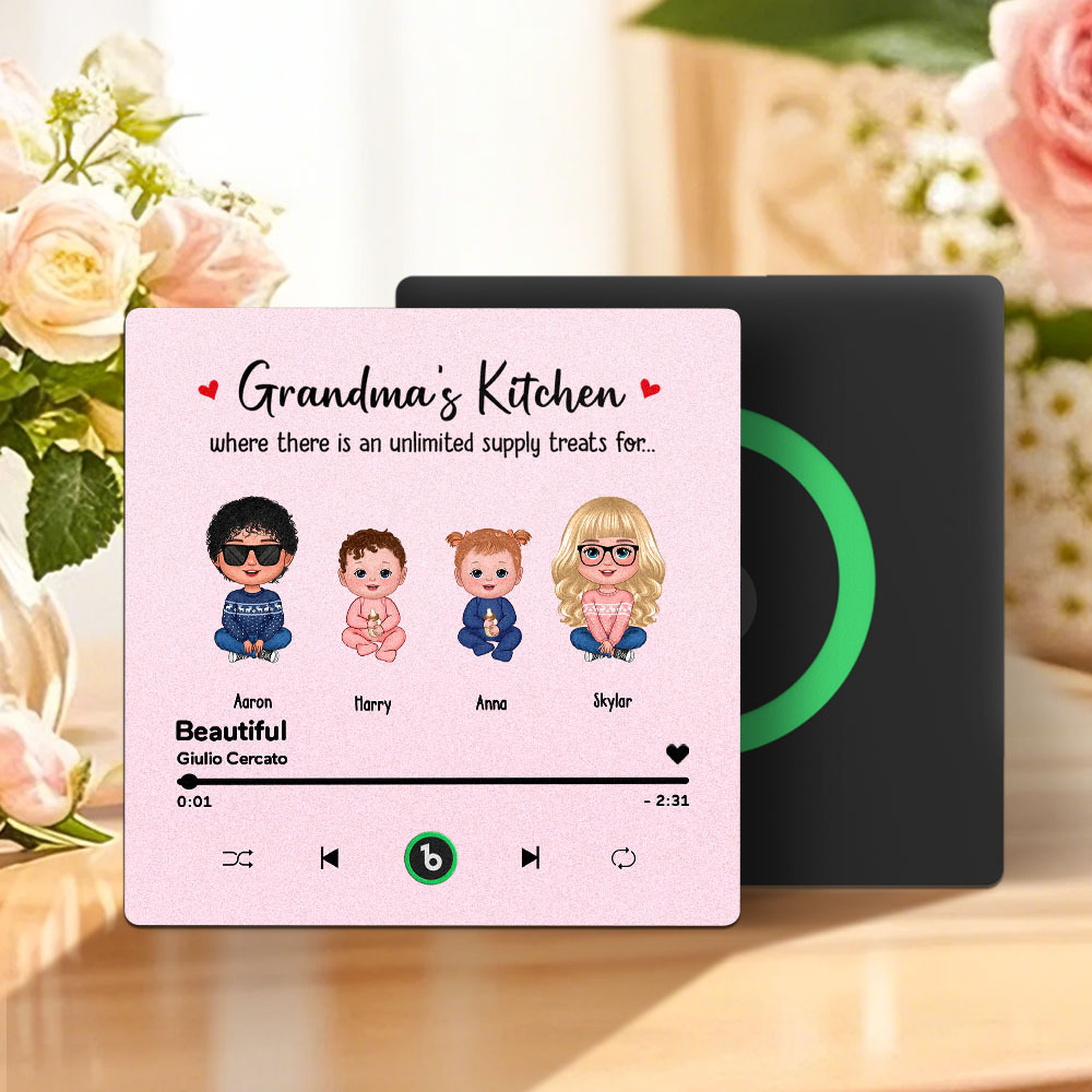 Custom Music Fridge Magnet Mother's Day Music Wall Photo Sticker That Plays Music Without Cell Phone Multiple Styles - MyFaceUnderwearAU
