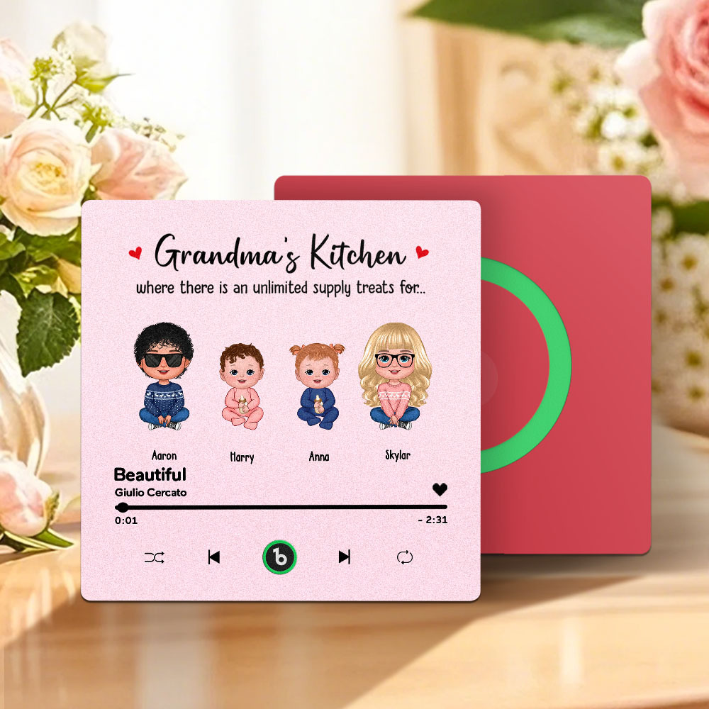 Custom Music Fridge Magnet Mother's Day Music Wall Photo Sticker That Plays Music Without Cell Phone Multiple Styles - MyFaceUnderwearAU