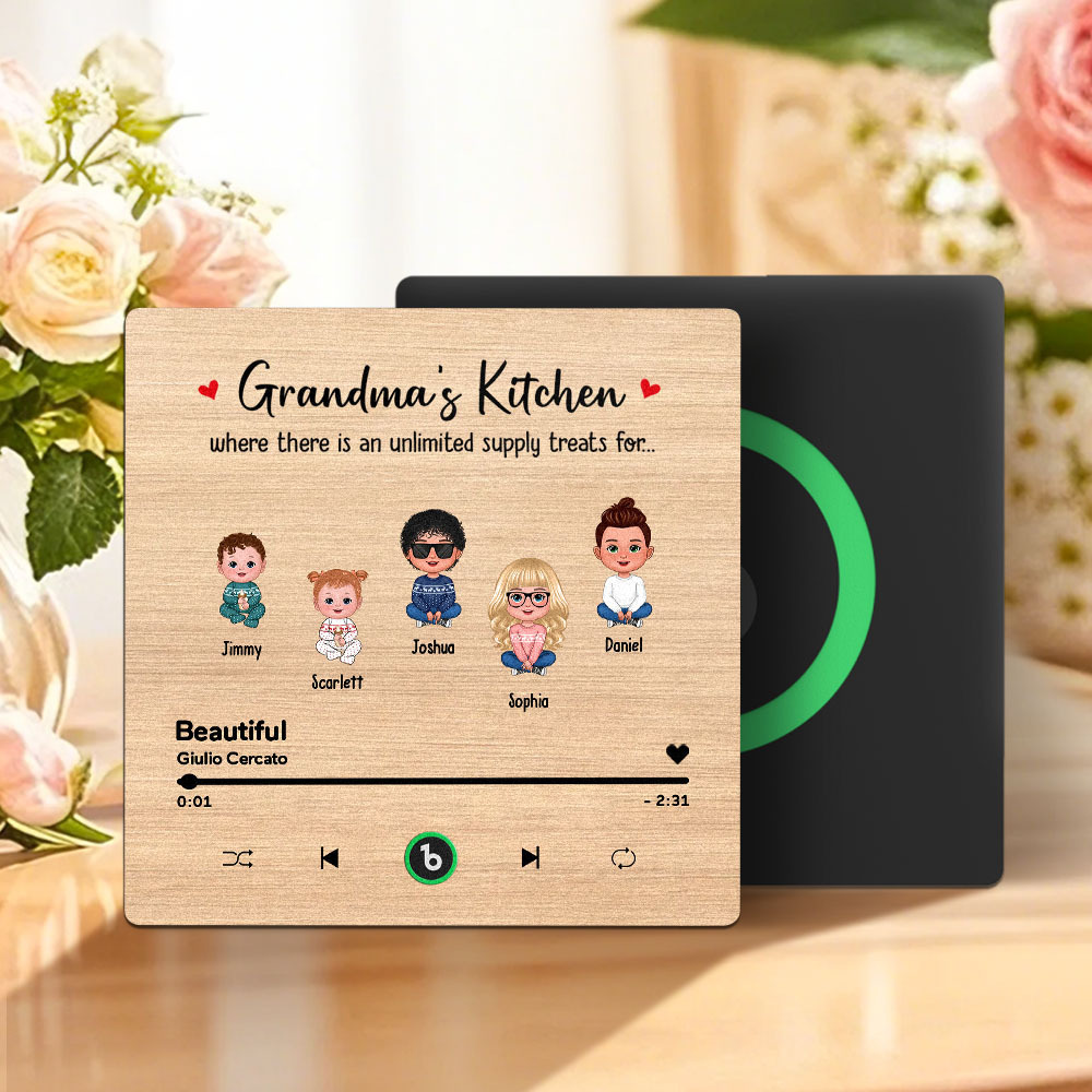 Custom Music Fridge Magnet Mother's Day Music Wall Photo Sticker That Plays Music Without Cell Phone Multiple Styles - MyFaceUnderwearAU