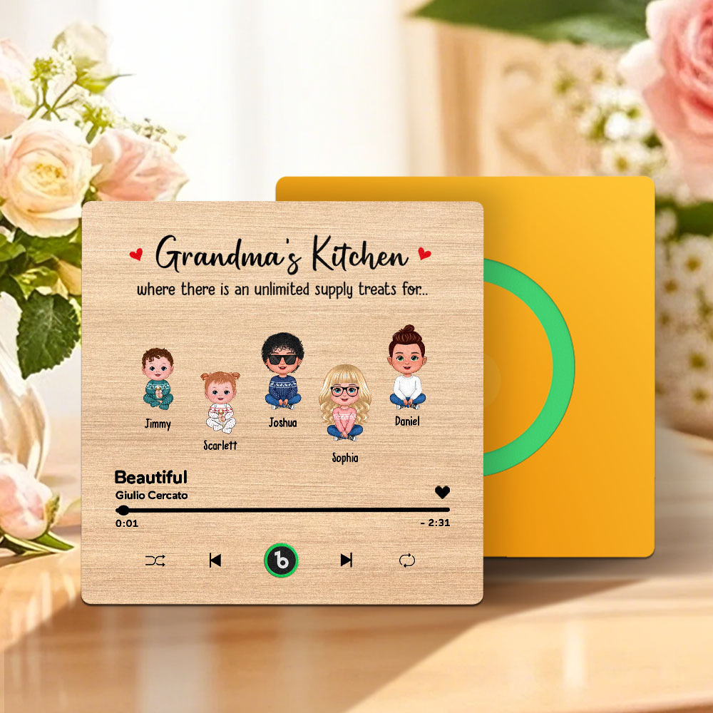 Custom Music Fridge Magnet Mother's Day Music Wall Photo Sticker That Plays Music Without Cell Phone Multiple Styles - MyFaceUnderwearAU