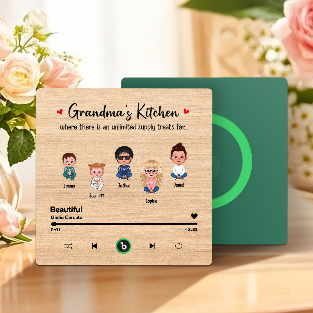 Custom Music Fridge Magnet Mother's Day Music Wall Photo Sticker That Plays Music Without Cell Phone Multiple Styles - MyFaceUnderwearAU