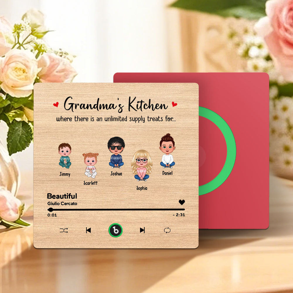 Custom Music Fridge Magnet Mother's Day Music Wall Photo Sticker That Plays Music Without Cell Phone Multiple Styles - MyFaceUnderwearAU