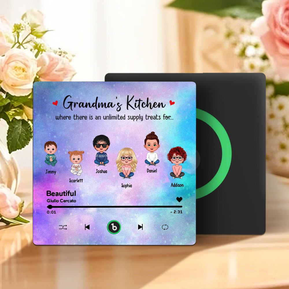 Custom Music Fridge Magnet Mother's Day Music Wall Photo Sticker That Plays Music Without Cell Phone Multiple Styles - MyFaceUnderwearAU