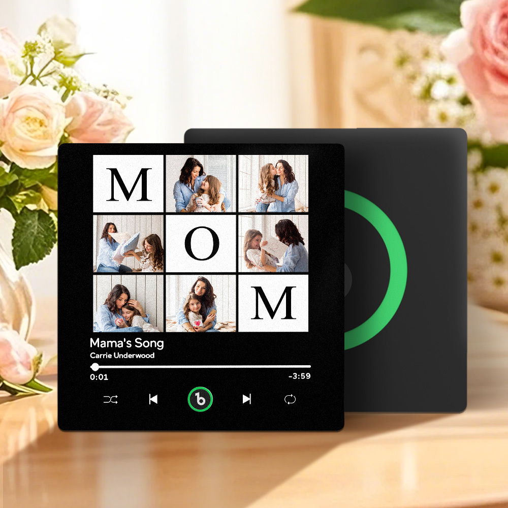 Custom Music Fridge Magnet Mother's Day Gifts Personalized Photo Upgraded Music Album Fridge Magnet Music Wall Photo Sticker Music Movement That Can Be Played Gift Idea - MyFaceUnderwearAU