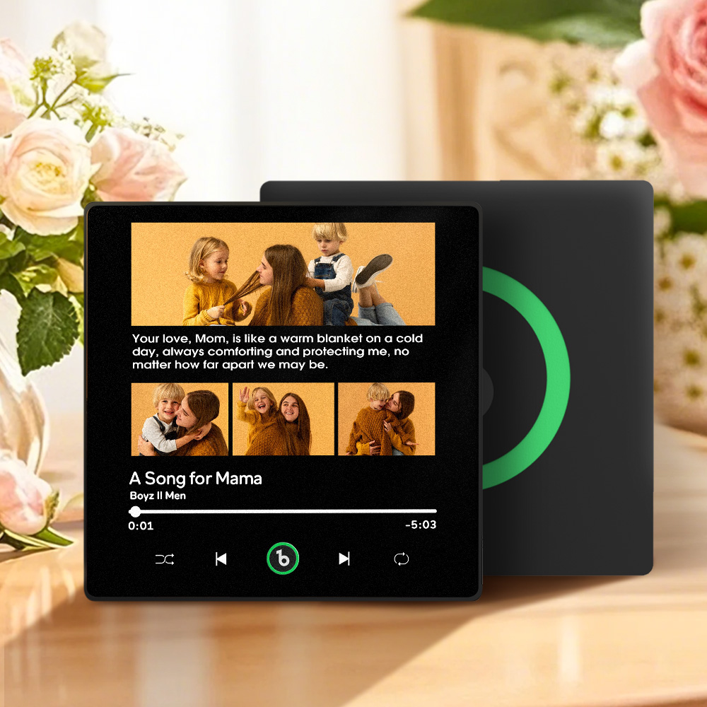 Personalized Music Fridge Magnet Best Mom Ever Gifts Custom Photo Upgraded Music Album Fridge Magnet Music Wall Photo Sticker Music Movement That Can Be Played Gift Idea