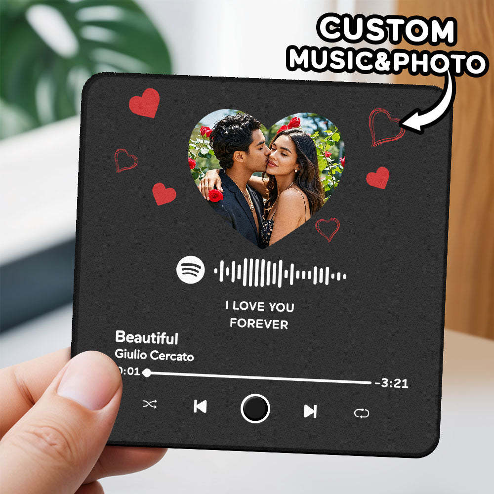 Customized Album Fridge Magnet Heart Personalized Photo Music Fridge Magnet Prp Can Play Songs Anniversary Gifts Ideas