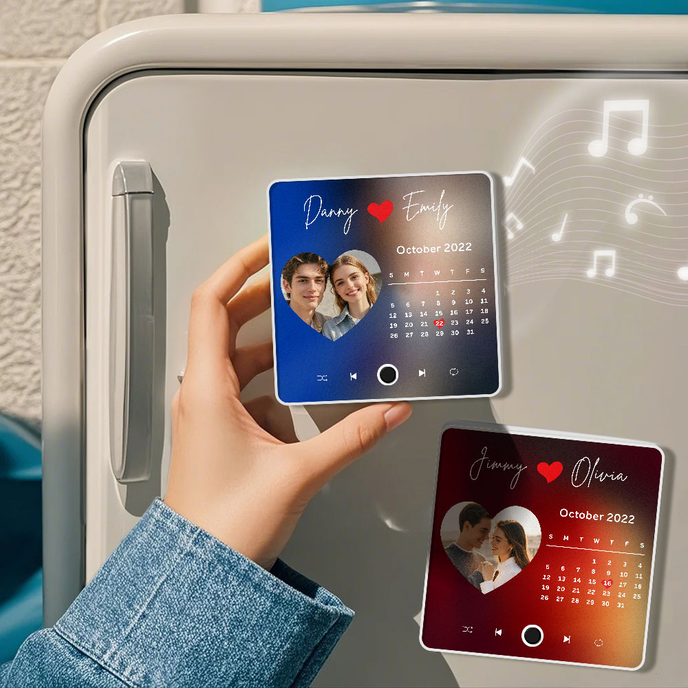 Custom Photo and Name Album Music Fridge Magnet Christmas Gifts Custom Phone Spotify Music Fridge Magnet Pro