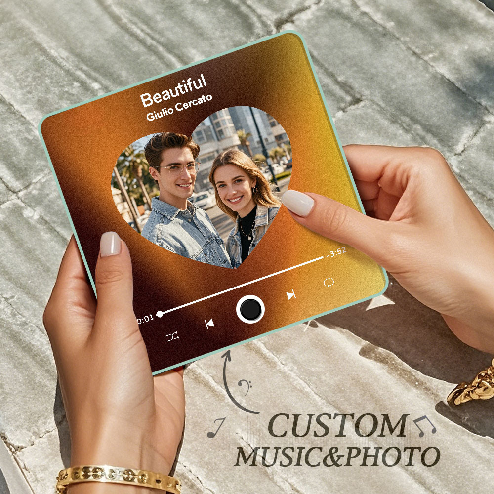 Custom Photo and Name Album Music Fridge Magnet Christmas Gifts Custom Phone Spotify Music Fridge Magnet Pro