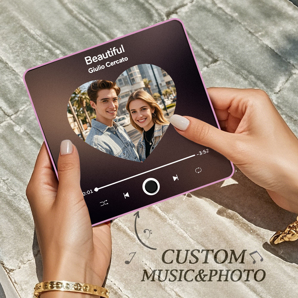Custom Photo and Name Album Music Fridge Magnet Christmas Gifts Custom Phone Spotify Music Fridge Magnet Pro