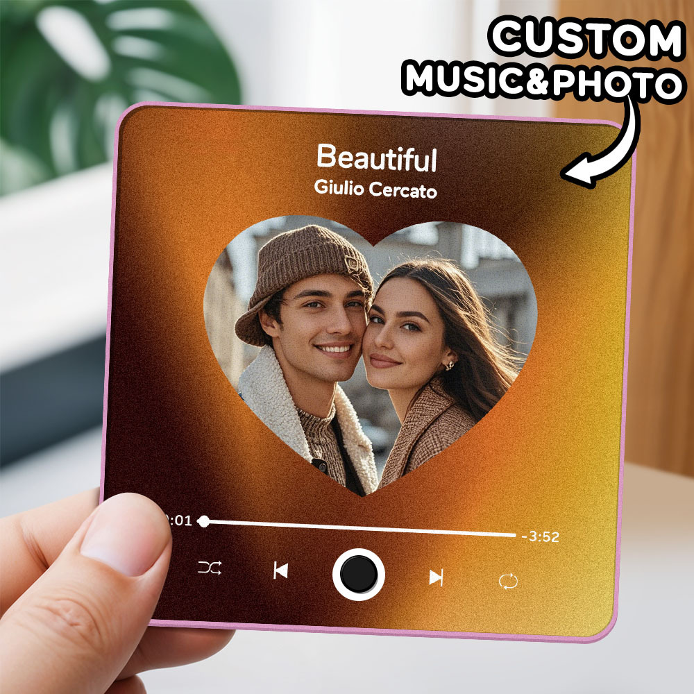 Custom Photo and Name Album Music Fridge Magnet Christmas Gifts Custom Phone Spotify Music Fridge Magnet Pro