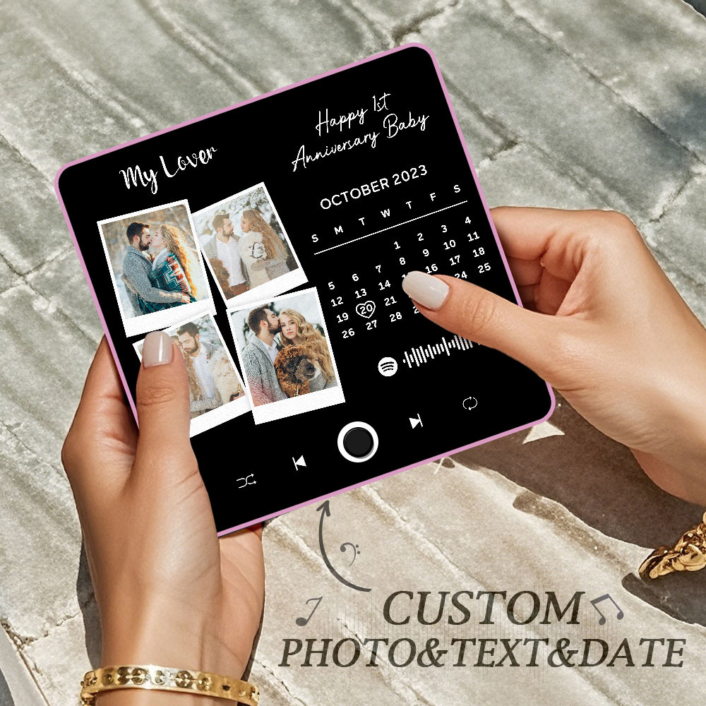 Custom Photo and Name Album Music Fridge Magnet Christmas Gifts Custom Phone Spotify Music Fridge Magnet Pro