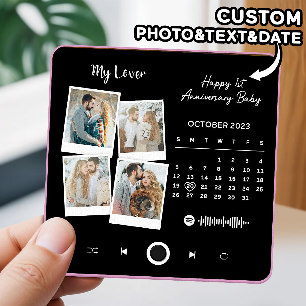 Custom Photo and Name Album Music Fridge Magnet Christmas Gifts Custom Phone Spotify Music Fridge Magnet Pro
