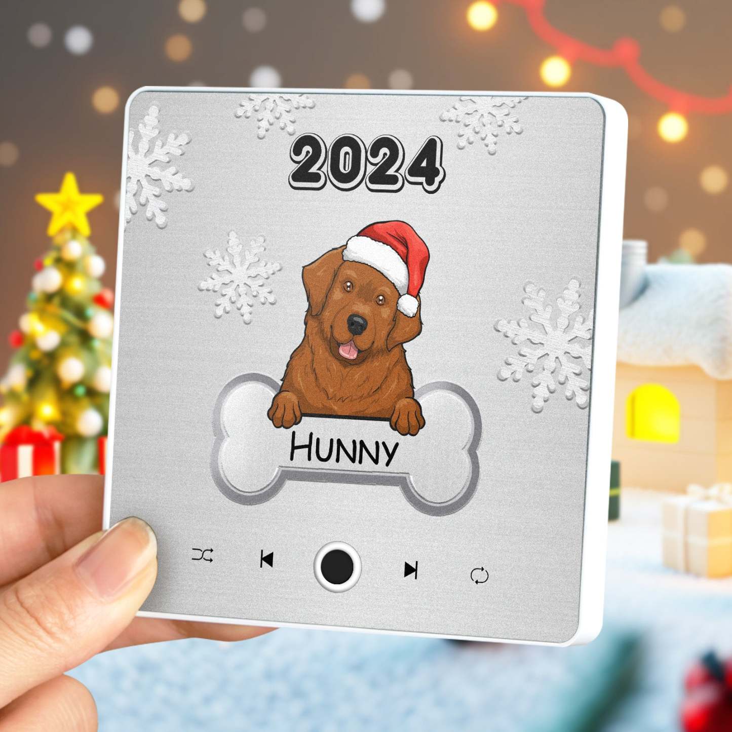 Personalized Music Fridge Magnet Custom Pet Dog Merry Christmas Custom Music Magnets Can Play Songs Christmas Gift Pet Lovers Gifts - Bestchristmasgifts