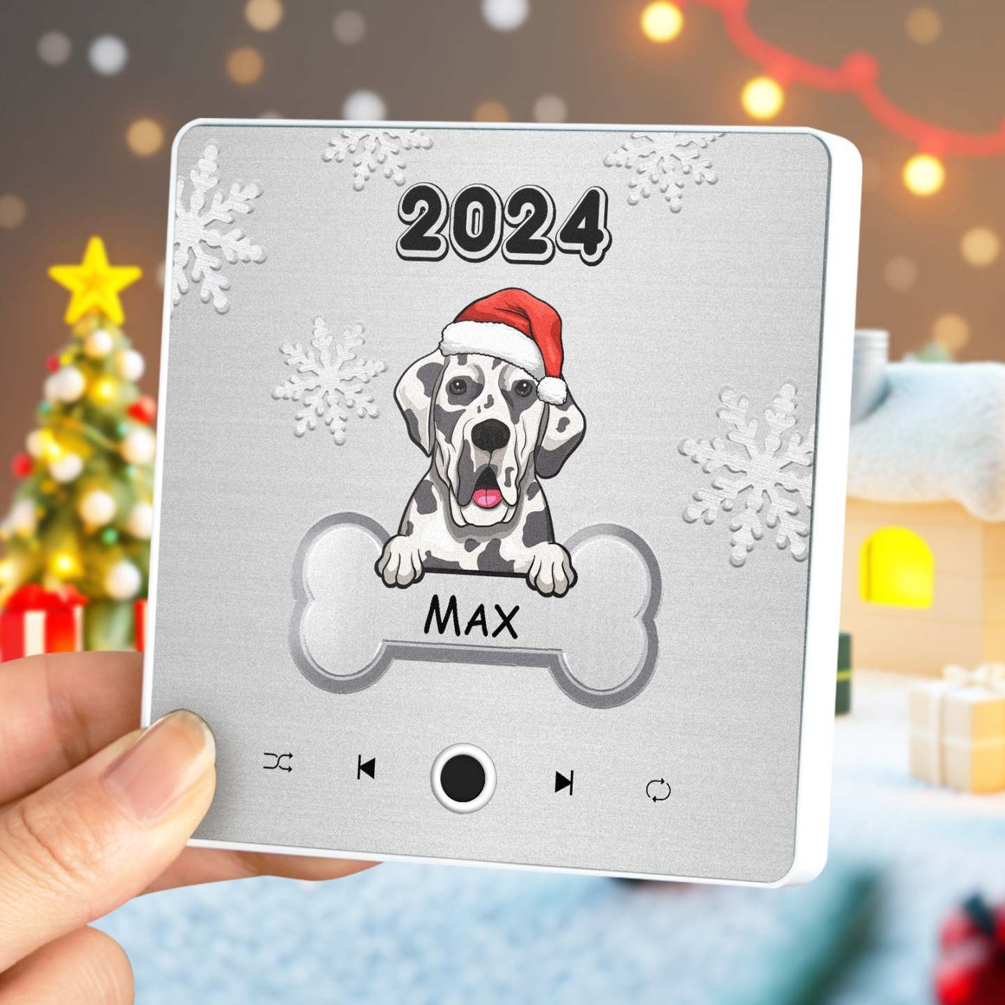 Personalized Music Fridge Magnet Custom Pet Dog Merry Christmas Custom Music Magnets Can Play Songs Christmas Gift Pet Lovers Gifts - Bestchristmasgifts