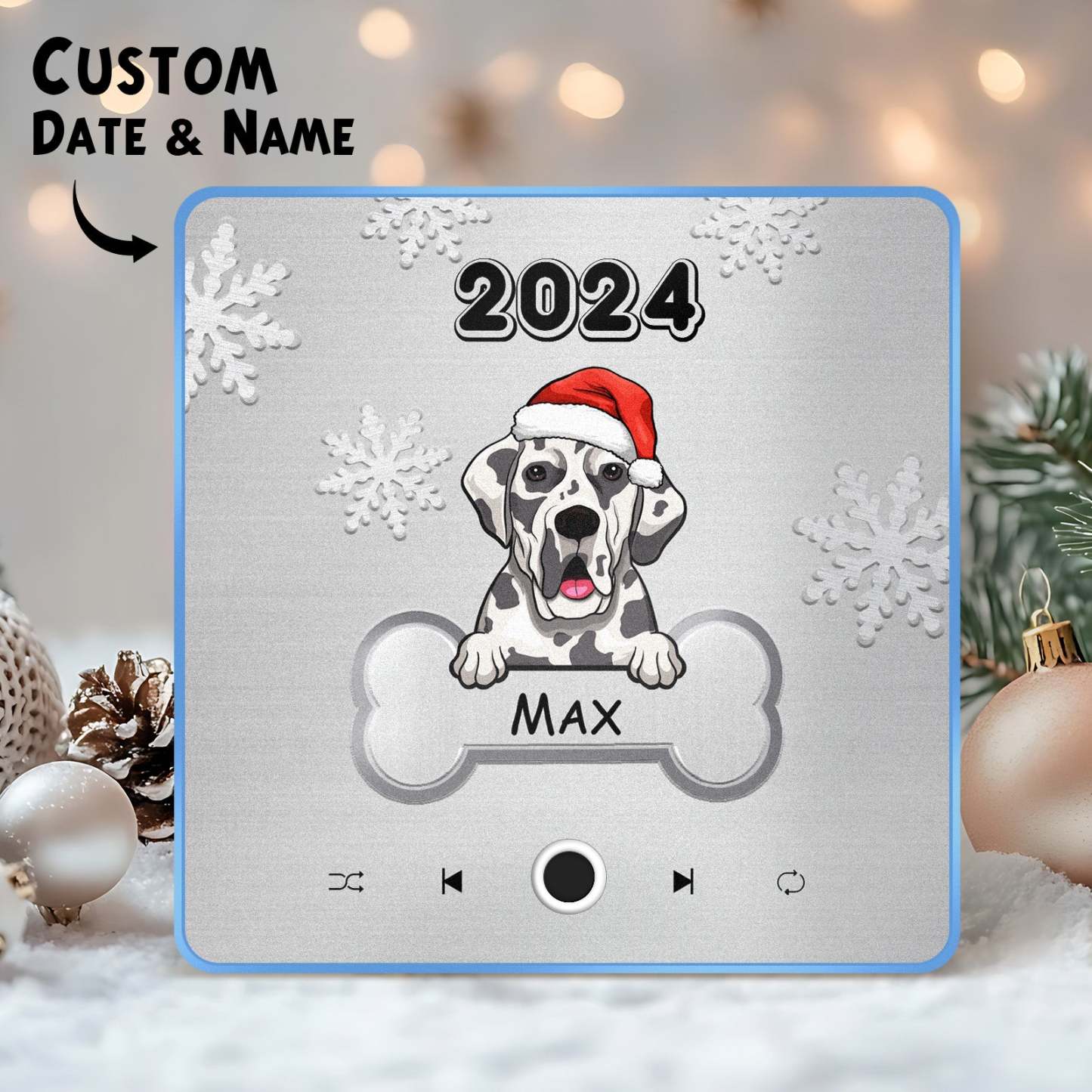 Personalized Music Fridge Magnet Custom Pet Dog Merry Christmas Custom Music Magnets Can Play Songs Christmas Gift Pet Lovers Gifts - Bestchristmasgifts