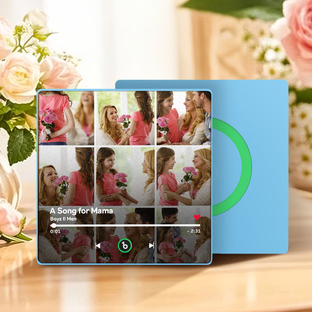 Custom Music Fridge Magnet and Photo with Colorful Frame Music Wall Photo Sticker Music Movement That Can Be Played Gift for Mom