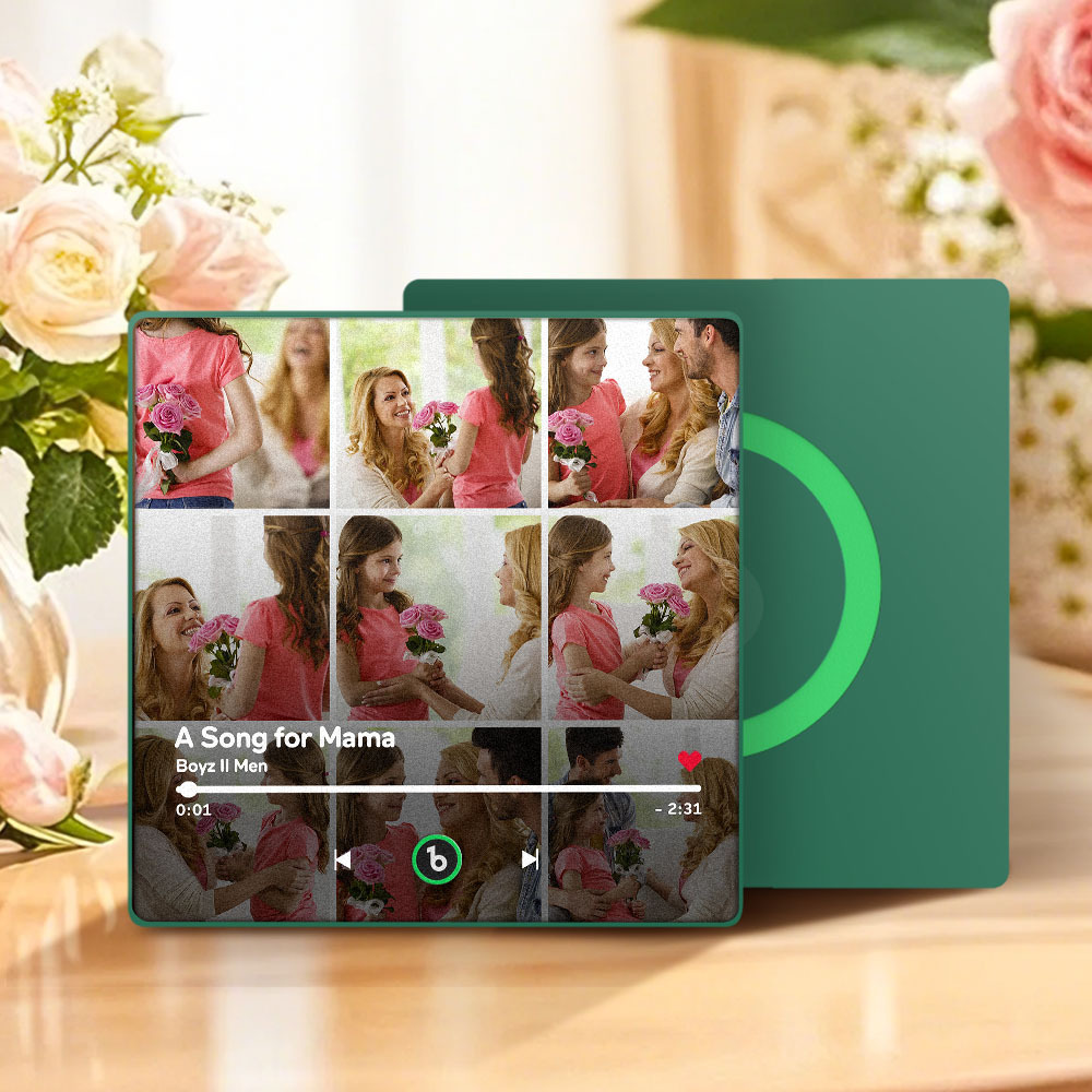 Custom Music Fridge Magnet and Photo with Colorful Frame Music Wall Photo Sticker Music Movement That Can Be Played Gift for Mom