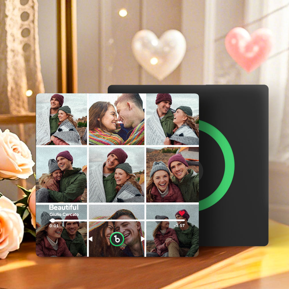 Custom Music Fridge Magnet Family Gift Colorful Frame Album Fridge Magnet Music Wall Photo Sticker Music Movement That Can Be Played Gift - MyFaceUnderwearAU