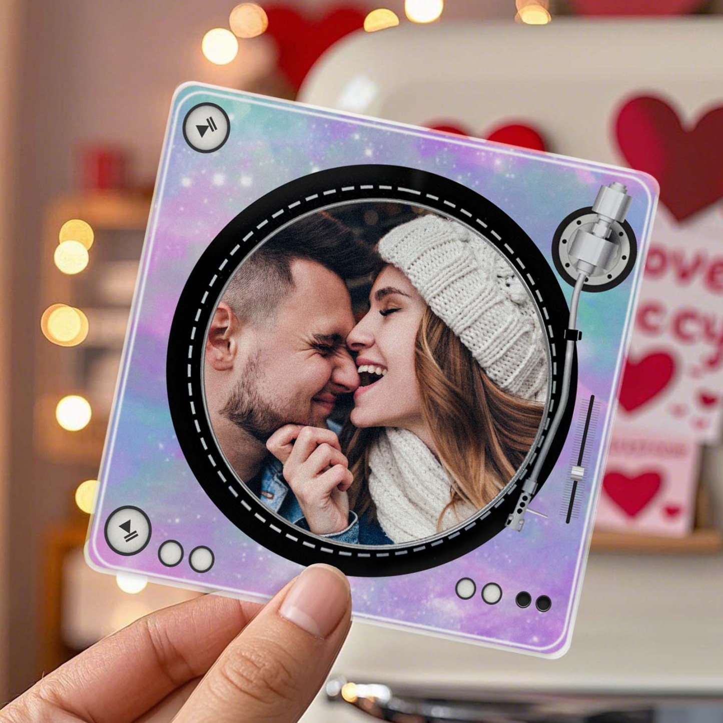 Custom Rotating Double Layer Acrylic Nfc Fridge Magnets With  Photos And Songs Magnetic Fridge Magnets - MyFaceUnderwearAU