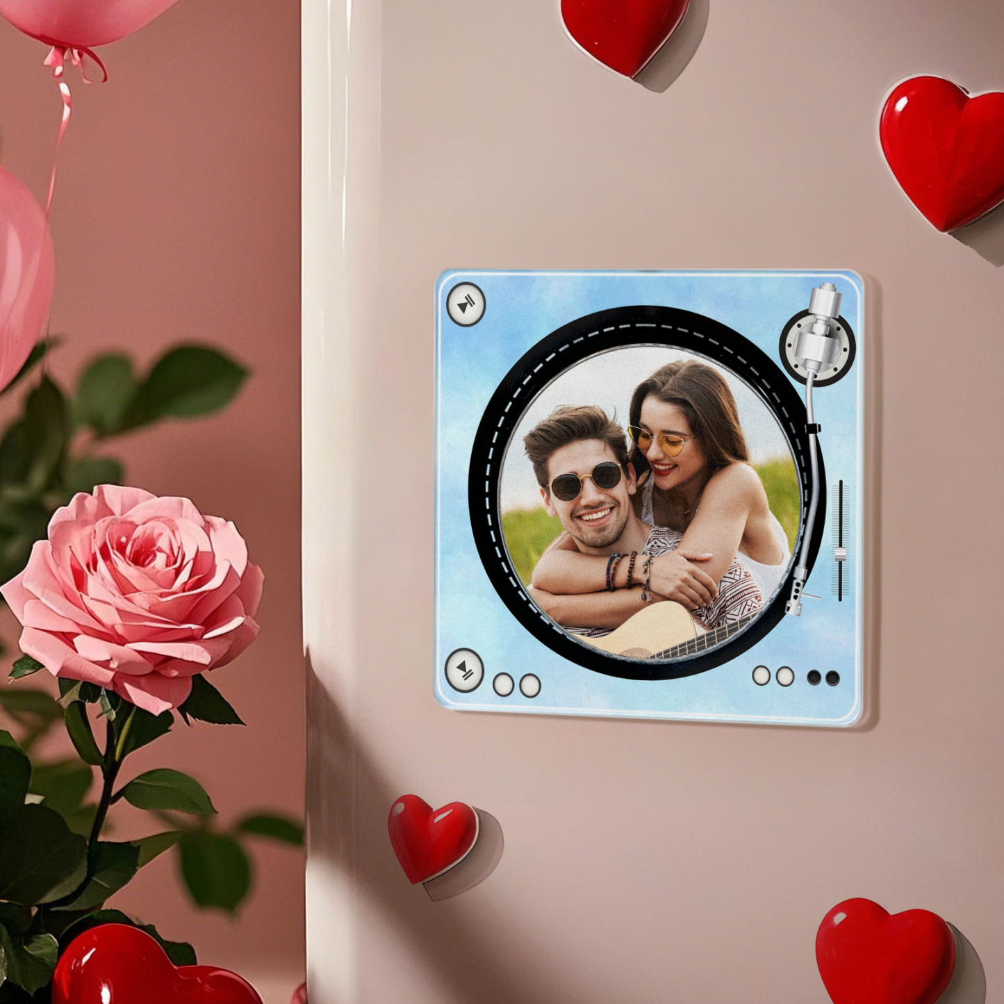 Custom Rotating Double Layer Acrylic Nfc Fridge Magnets With  Photos And Songs Magnetic Fridge Magnets - MyFaceUnderwearAU