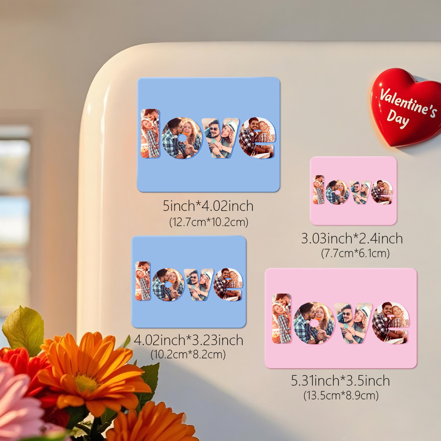 Custom Fridge Magnet with Photo Card Magnets Gift Personalized Photo Fridge Magnets Gift for Her Him - MyFaceUnderwearAU