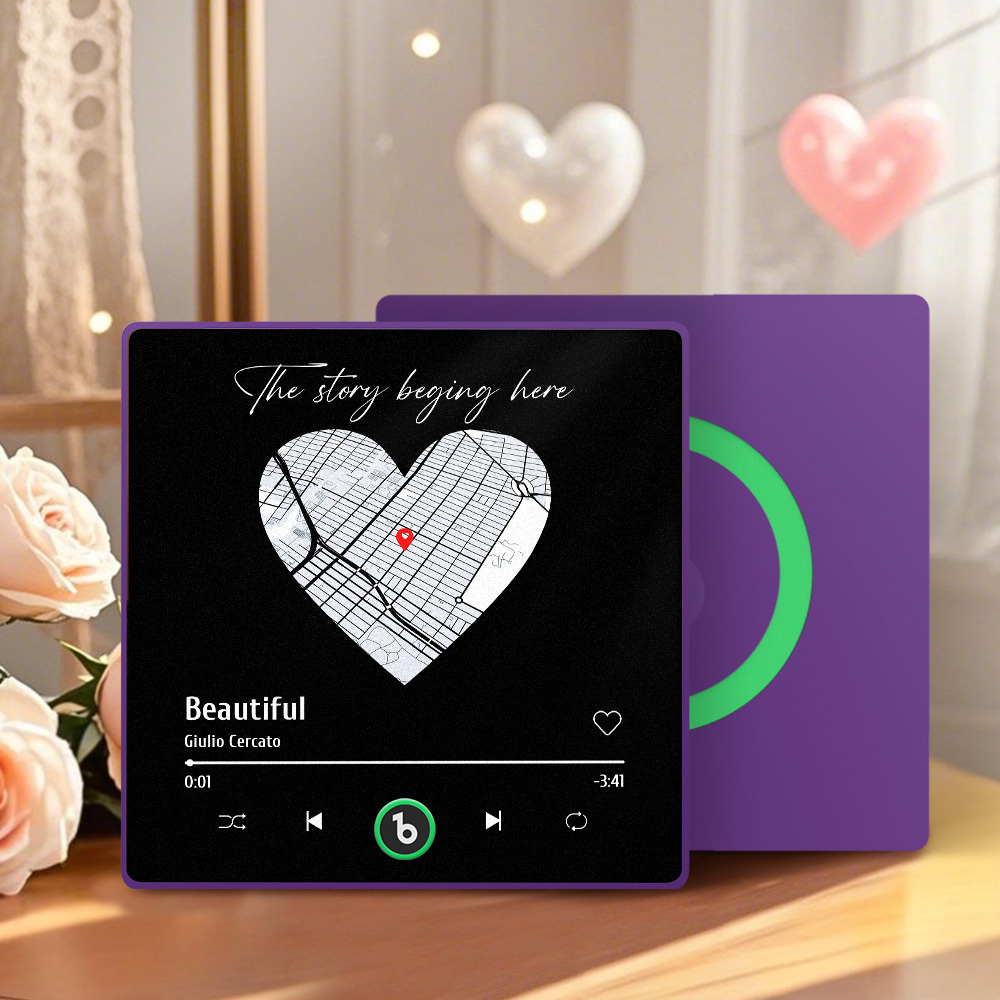 Custom Amethyst Purple  Music Fridge Magnet New 4.0 Upgrade Music Wall Photo Sticker That Plays Music Without Cell Phone Multiple Styles Couple Gifts