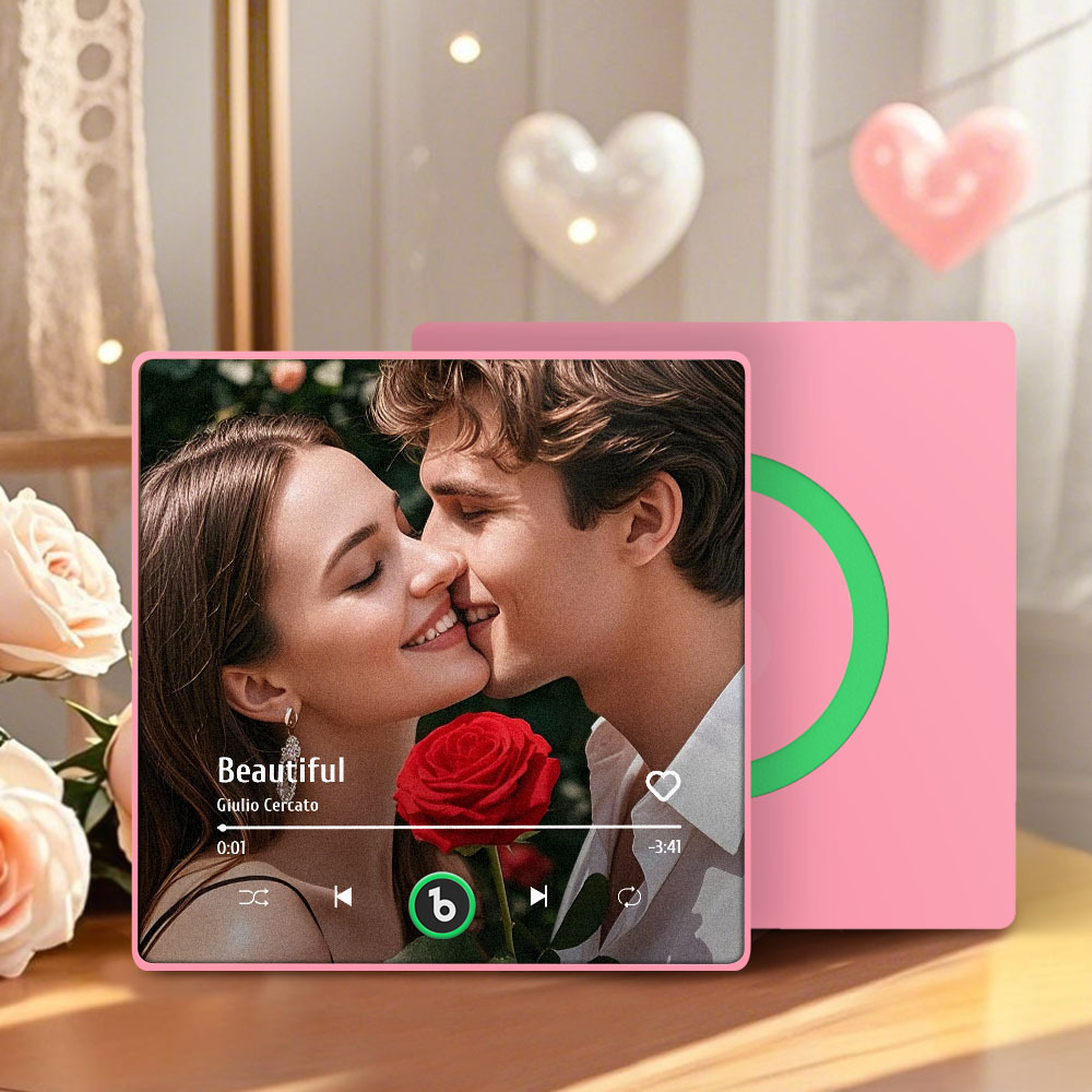 Custom Music Fridge Magnet Amour Pink New Valentine'S Day Limited 4.0 Upgraded Version Music Wall Sticker Photo Sticker Play Music Without Mobile Phone Various Styles Couple Gift