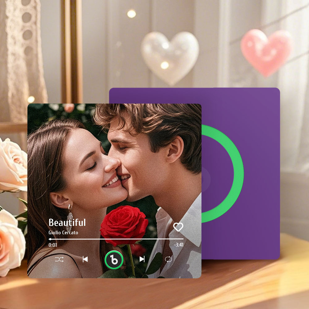 Custom Music Fridge Magnet Amour Pink New Valentine'S Day Limited 4.0 Upgraded Version Music Wall Sticker Photo Sticker Play Music Without Mobile Phone Various Styles Couple Gift