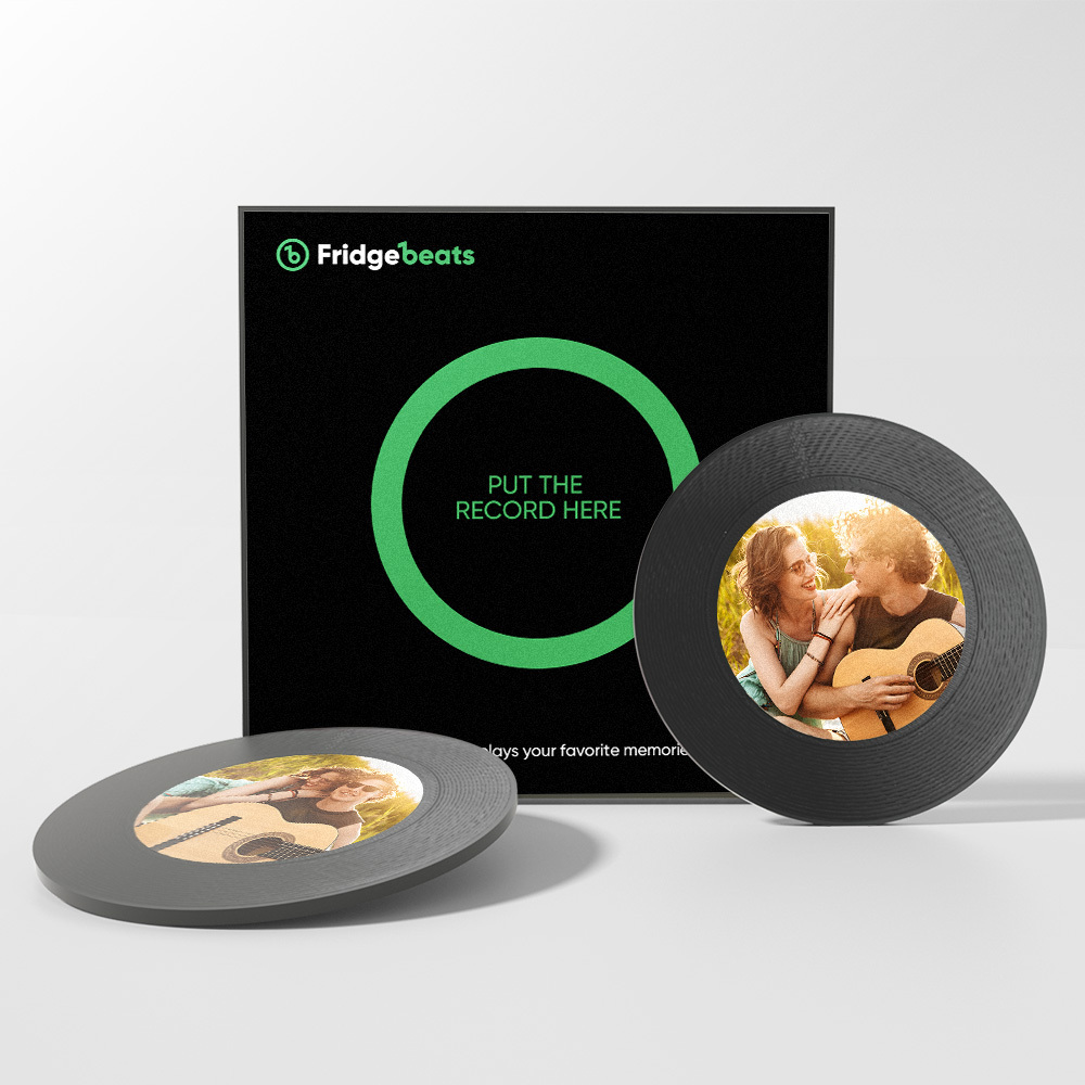 Custom Music & Photo Fridge Magnet Can Customize 1-6 Vinyl and Songs - MyFaceUnderwearAU
