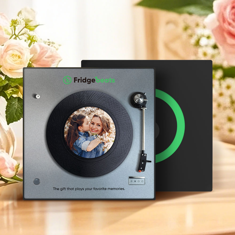 Custom Music & Photo Fridge Magnet Can Customize 1-6 Vinyl and Songs Gift For Mother