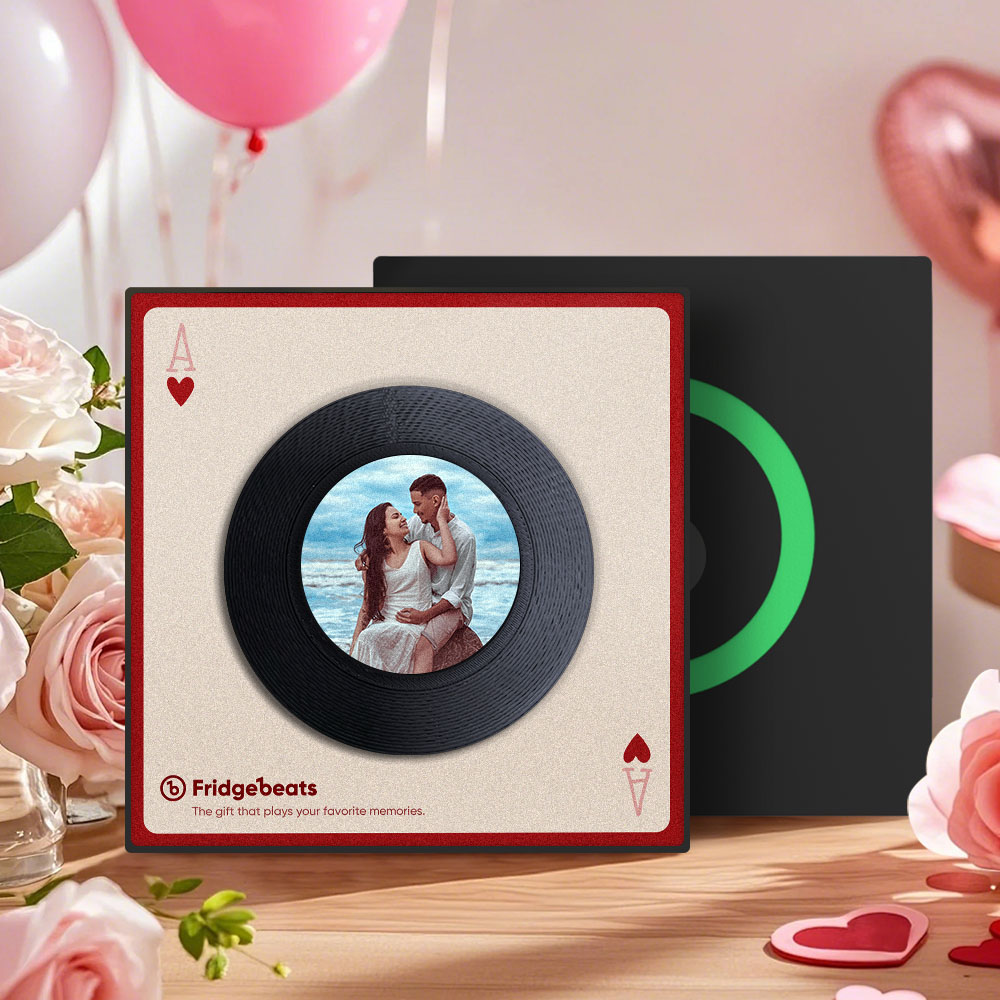 Custom Music & Photo Fridge Magnet Can Customize 1-6 Vinyl and Songs - MyFaceUnderwearAU