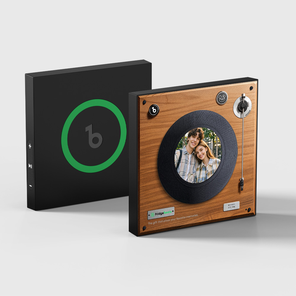Custom Music & Photo Fridge Magnet Can Customize 1-6 Vinyl and Songs