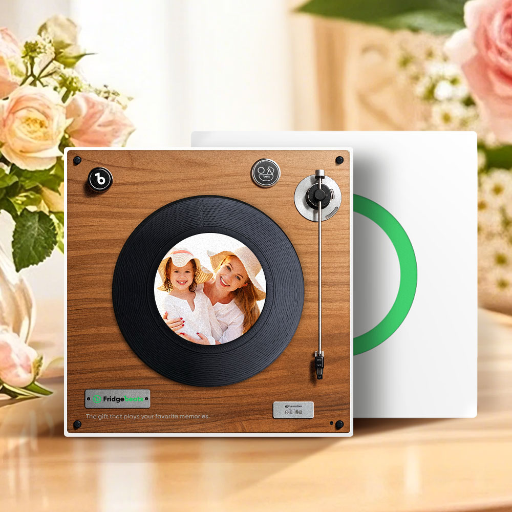 Custom Music & Photo Fridge Magnet Can Customize 1-6 Vinyl and Songs Mother's Day Gift
