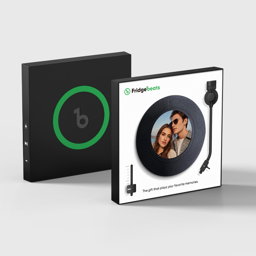 Custom Music & Photo Fridge Magnet Can Customize 1-6 Vinyl and Songs