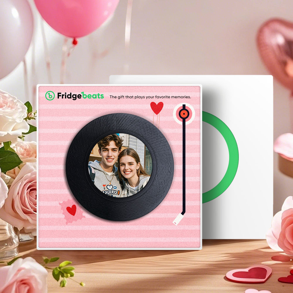 Custom Music & Photo Fridge Magnet Can Customize 1-6 Vinyl and Songs - MyFaceUnderwearAU