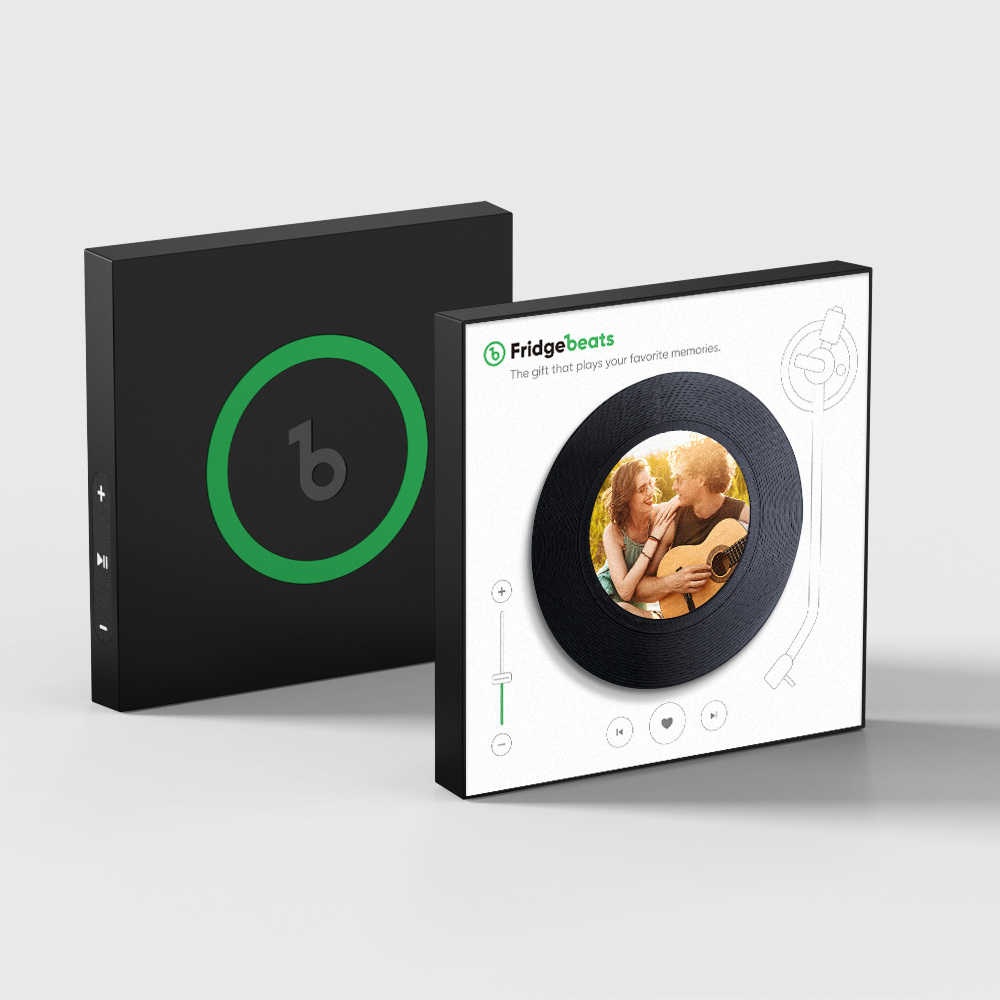 Custom Music & Photo Fridge Magnet Can Customize 1-6 Vinyl and Songs