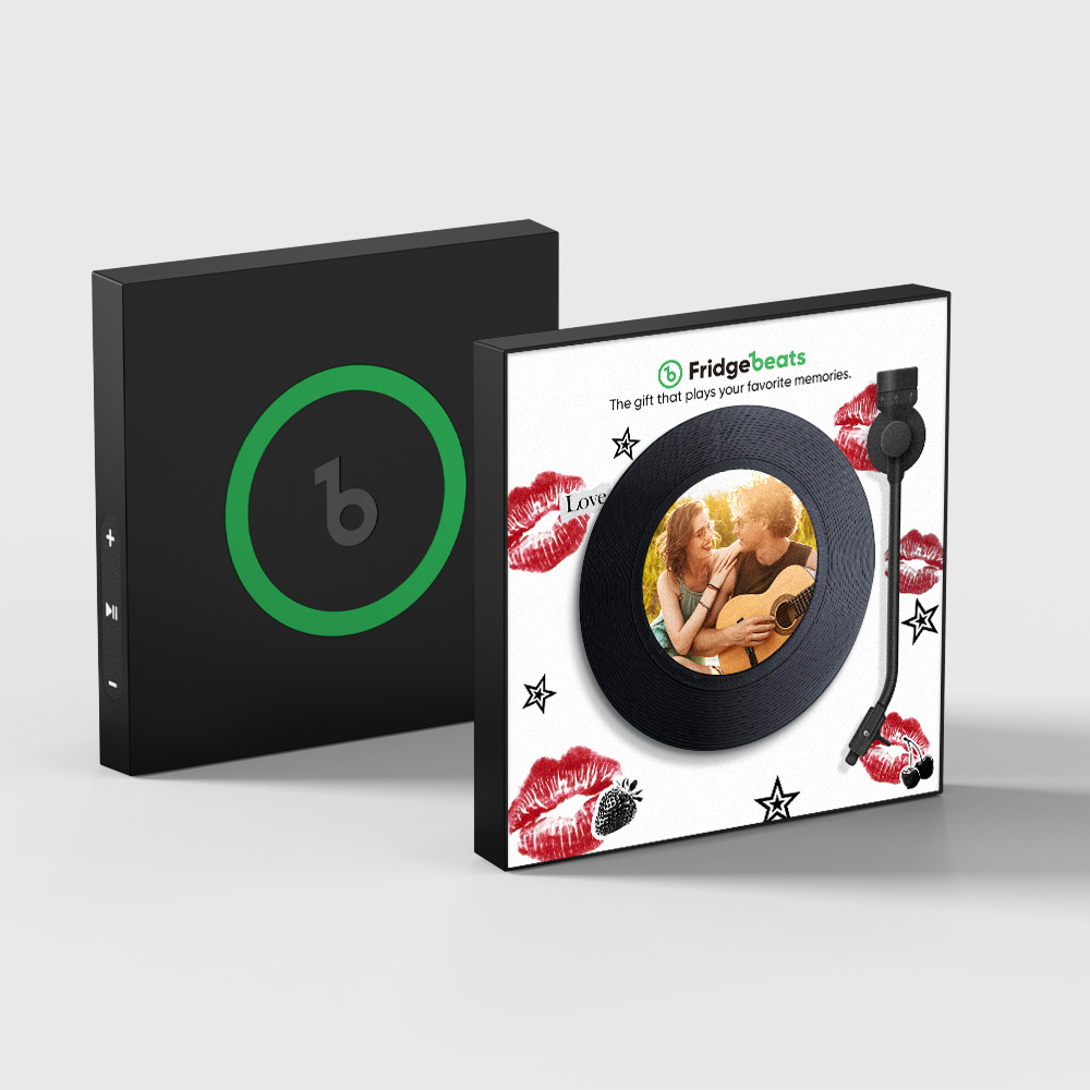 Custom Music & Photo Fridge Magnet Can Customize 1-6 Vinyl and Songs