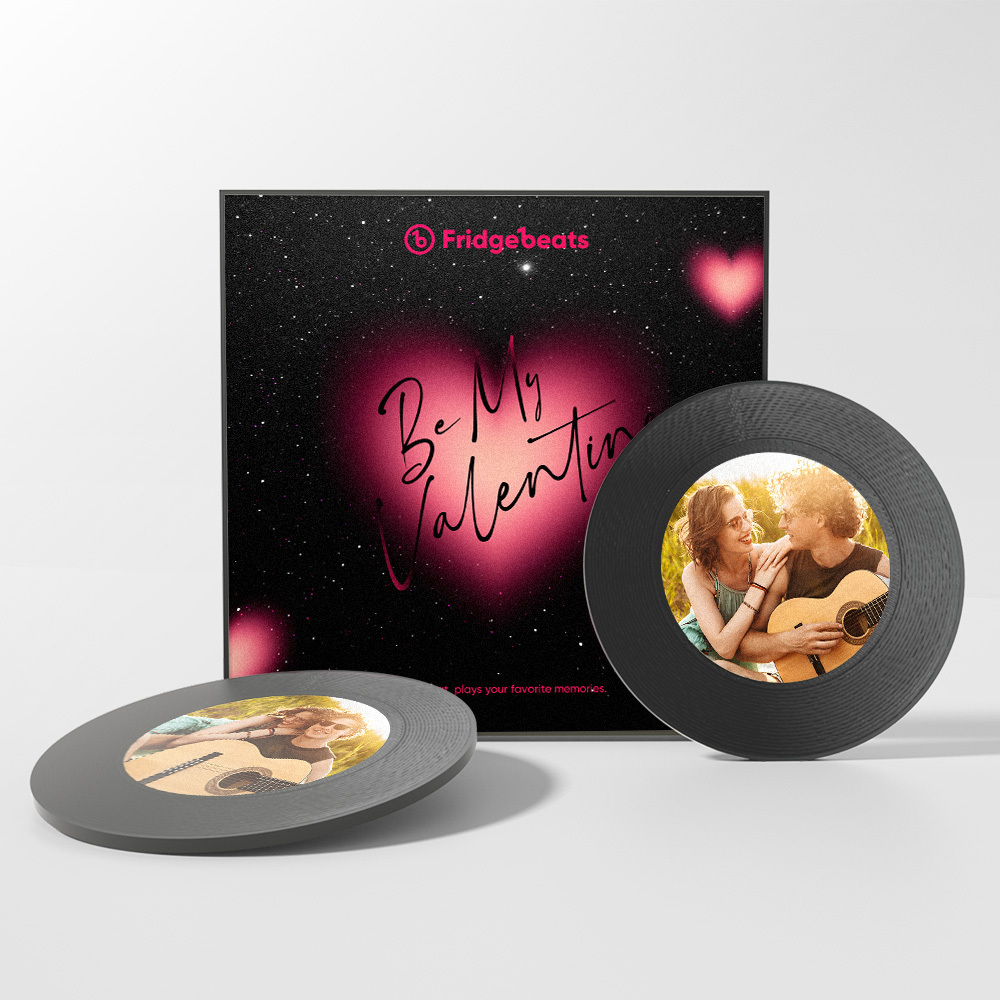Custom Music & Photo Fridge Magnet Can Customize 1-6 Vinyl and Songs - MyFaceUnderwearAU