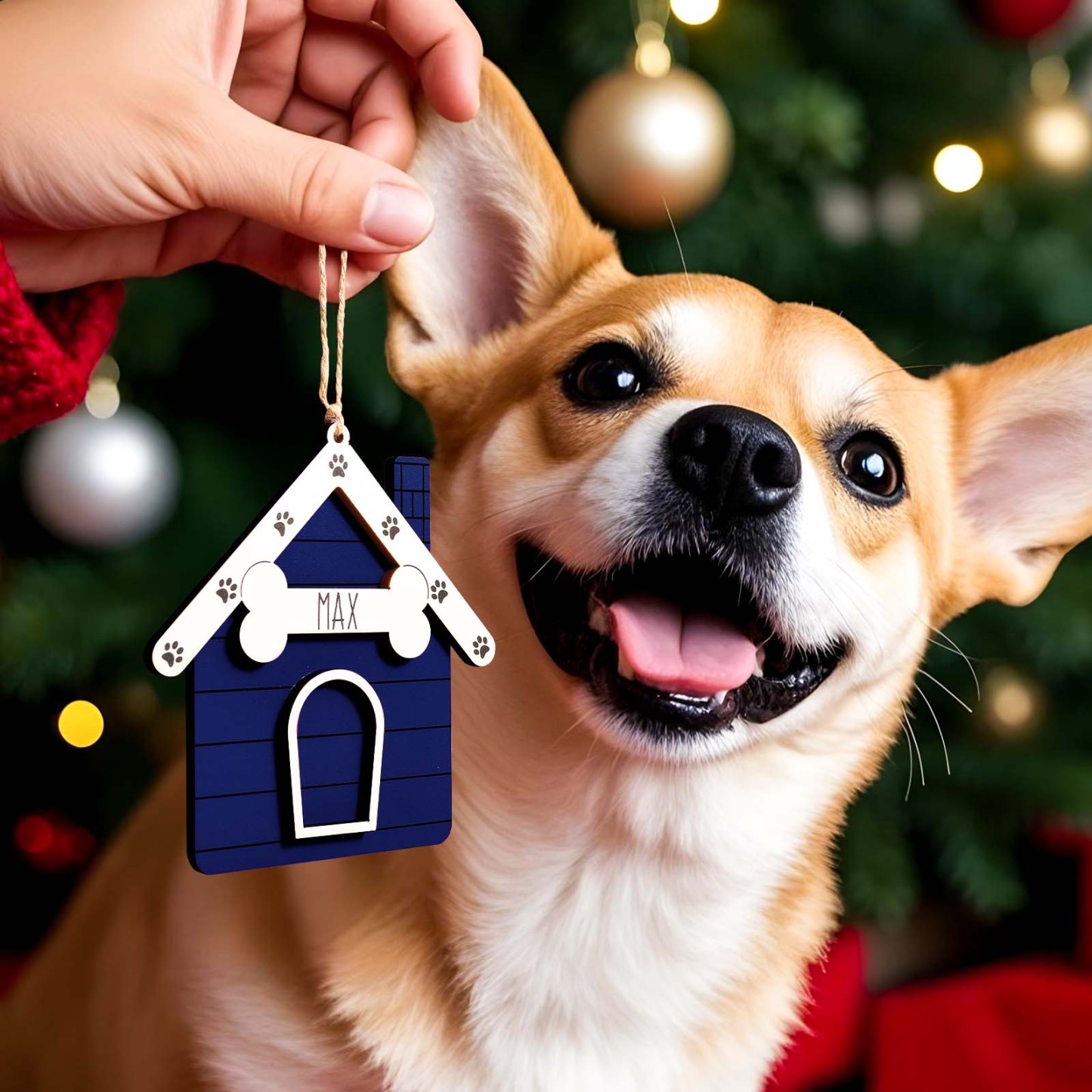 Personalized Christmas Dog House Ornament  Christmas Ornament Gift - MyFaceUnderwearAU