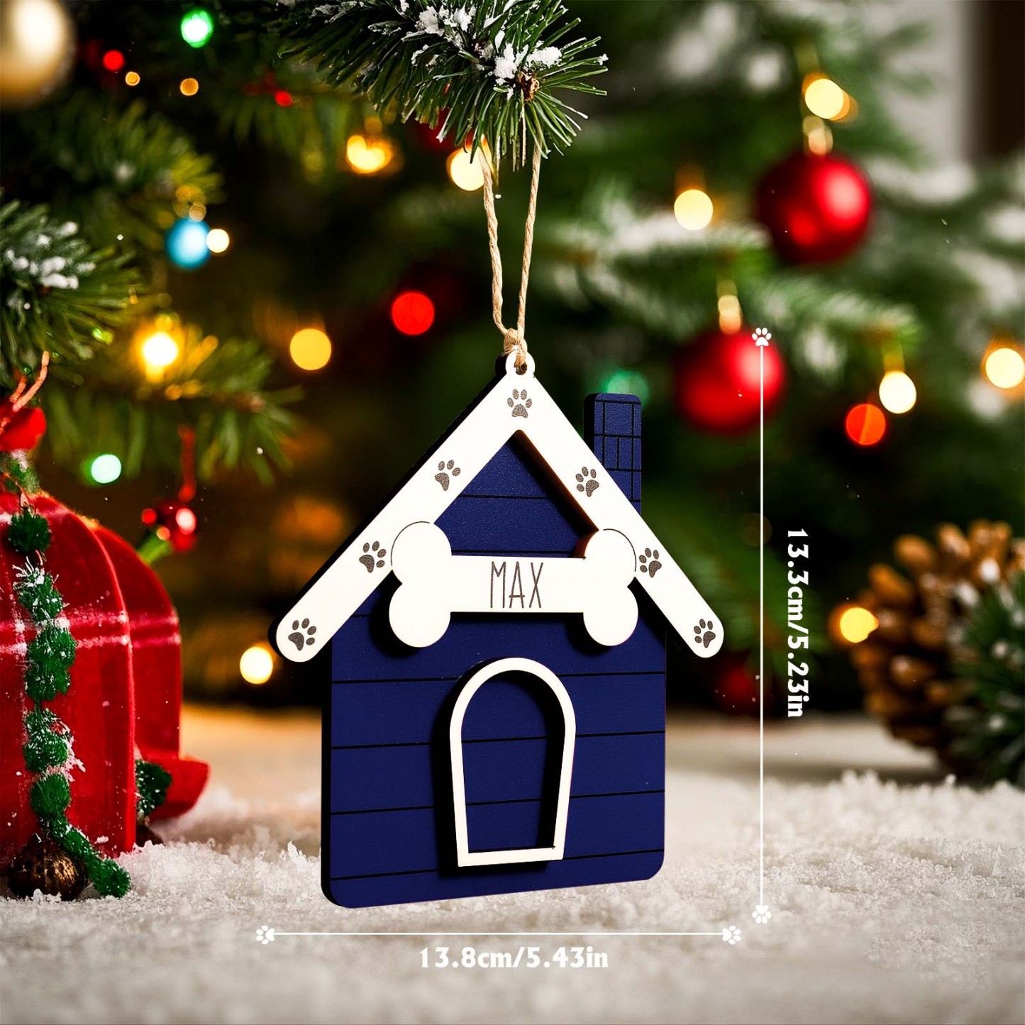 Personalized Christmas Dog House Ornament  Christmas Ornament Gift - MyFaceUnderwearAU
