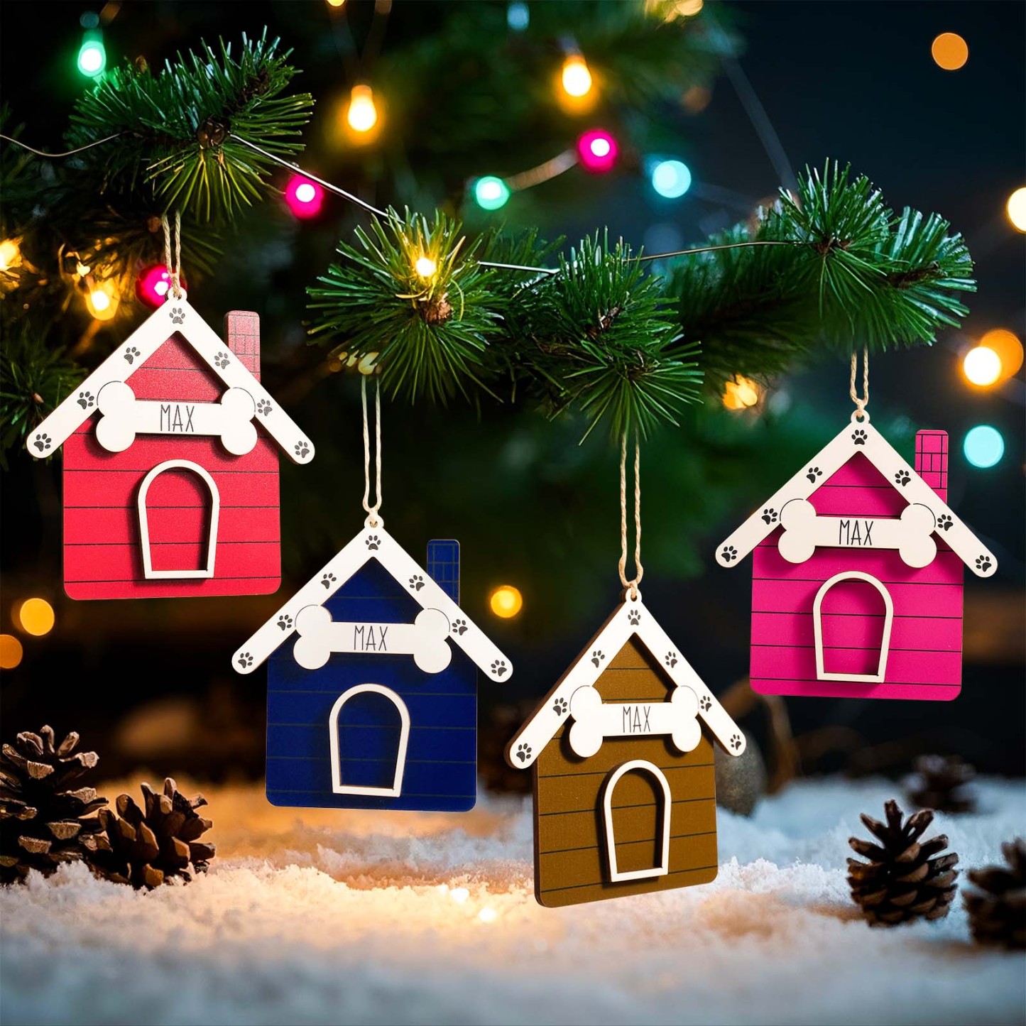 Personalized Christmas Dog House Ornament  Christmas Ornament Gift - MyFaceUnderwearAU