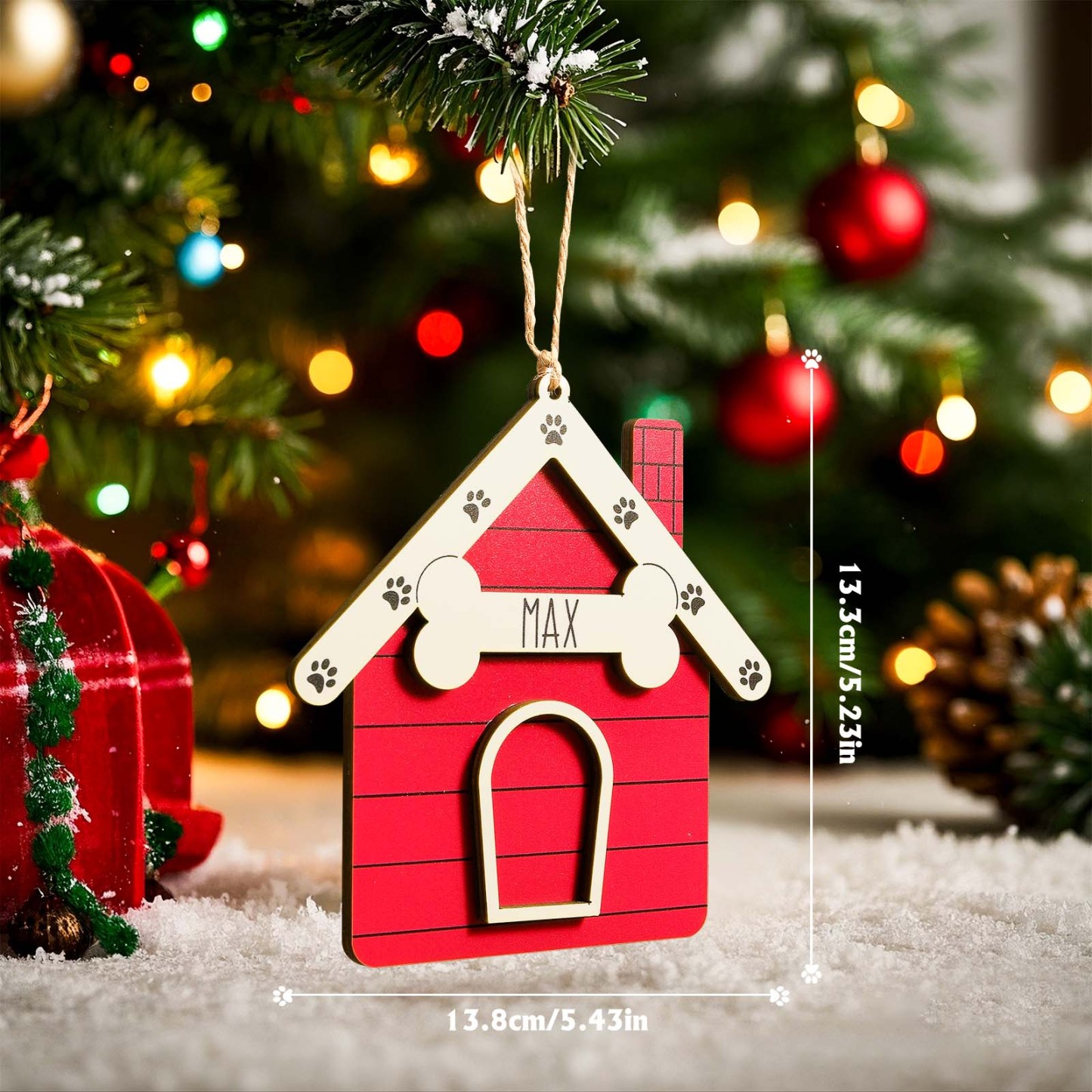Personalized Christmas Dog House Ornament  Christmas Ornament Gift - MyFaceUnderwearAU