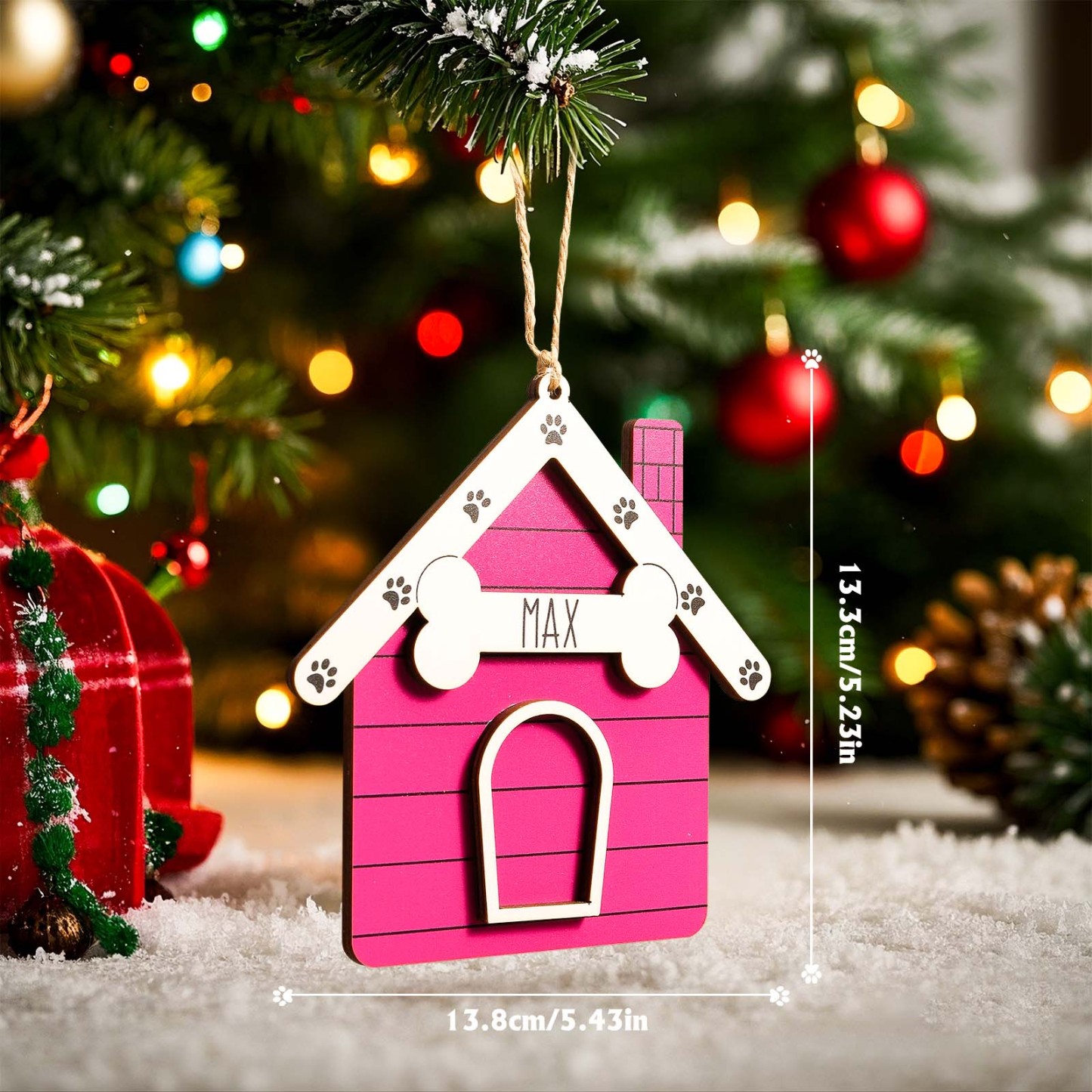 Personalized Christmas Dog House Ornament  Christmas Ornament Gift - MyFaceUnderwearAU